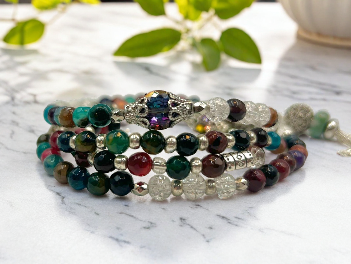 Wine Flower - 3-Way Necklace & Bracelet