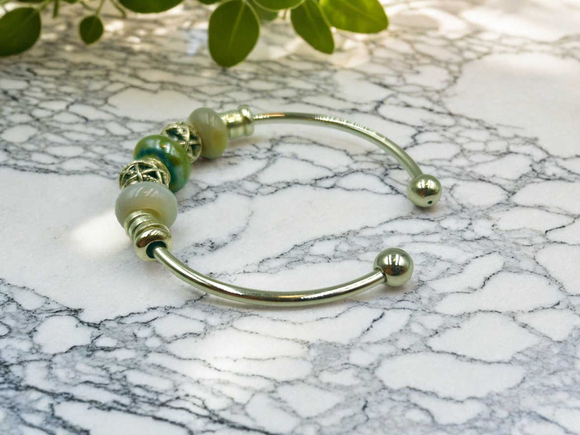 Silver Sage - Single Cuff Bangle