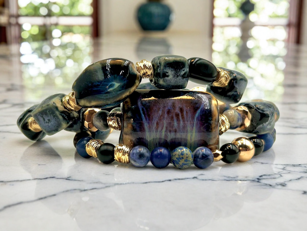 True Blue - Single Strand Bracelet
