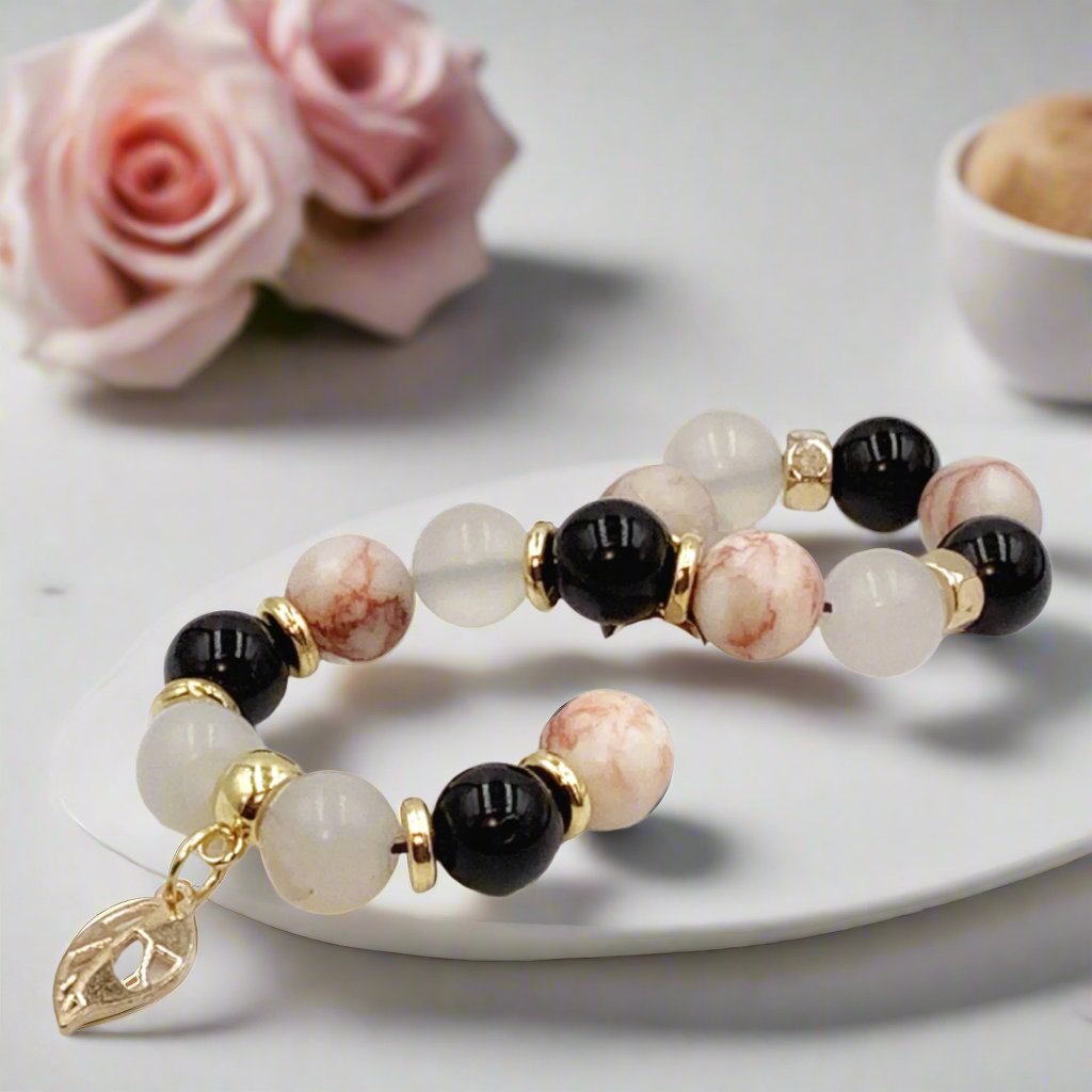 Onyx & Net - Single Strand Bracelet