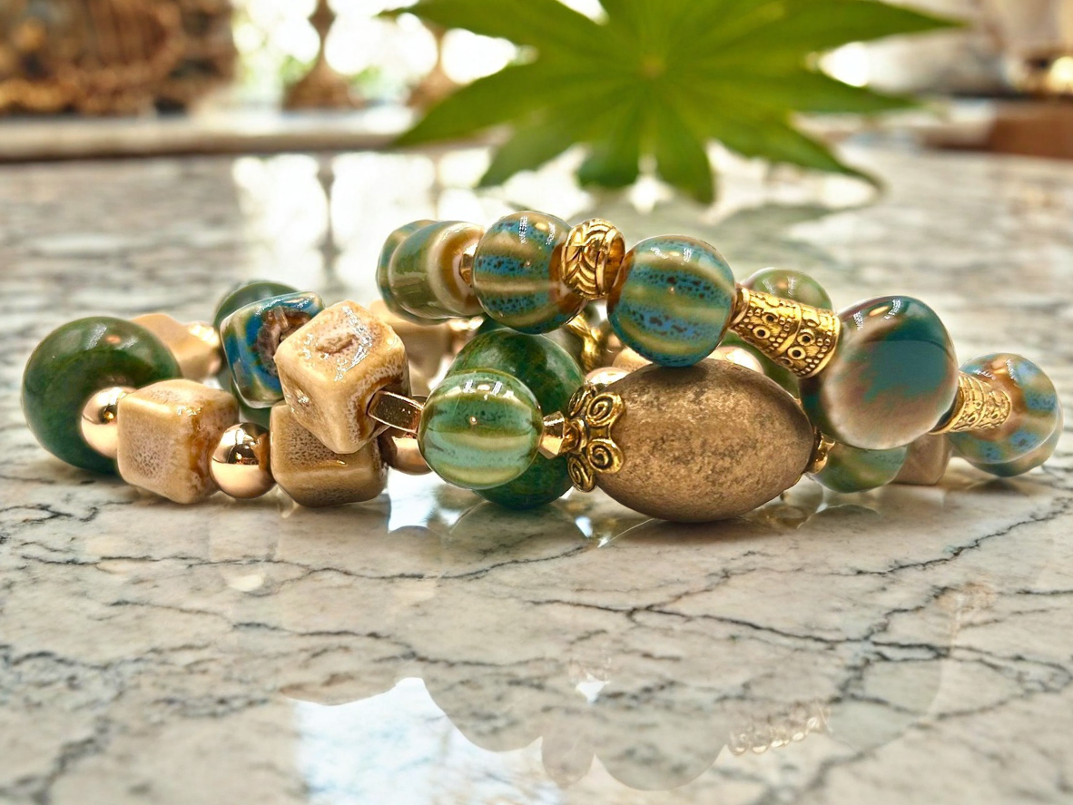 Jasper Tide - 3 Piece Bracelet Set