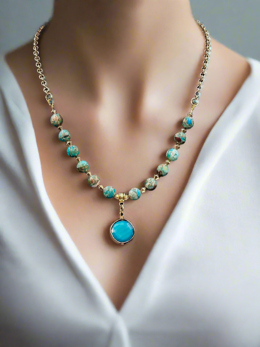 Jasper Cove - Beaded Chain Necklace