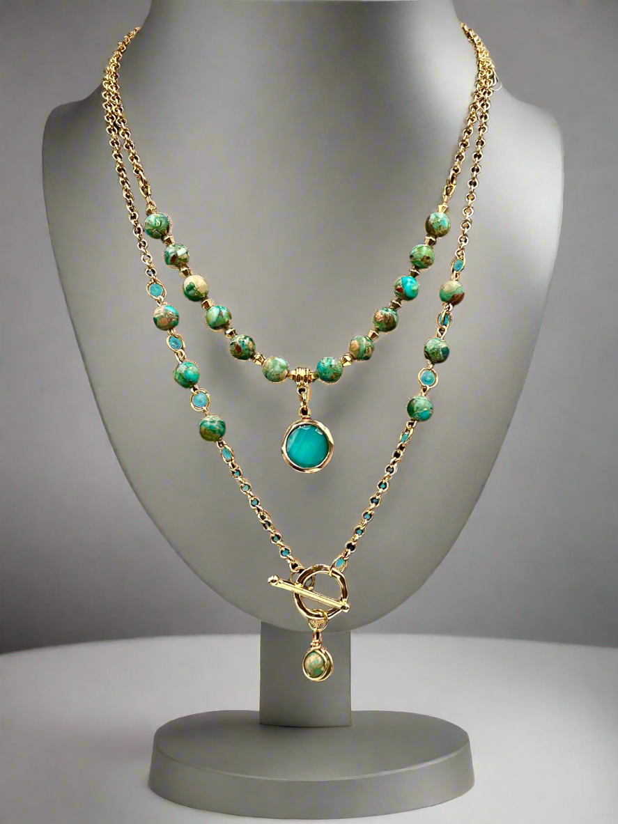 Jasper Cove - Beaded Chain Necklace
