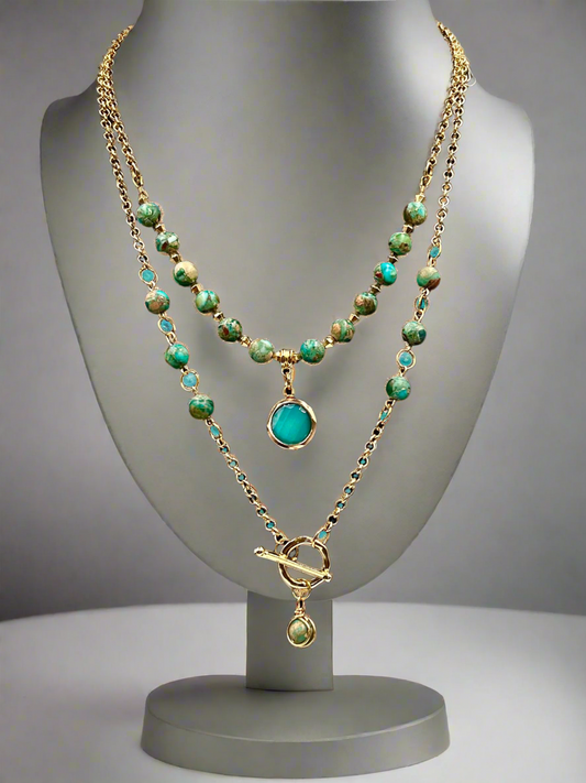 Jasper Cove - Beaded Chain Necklace