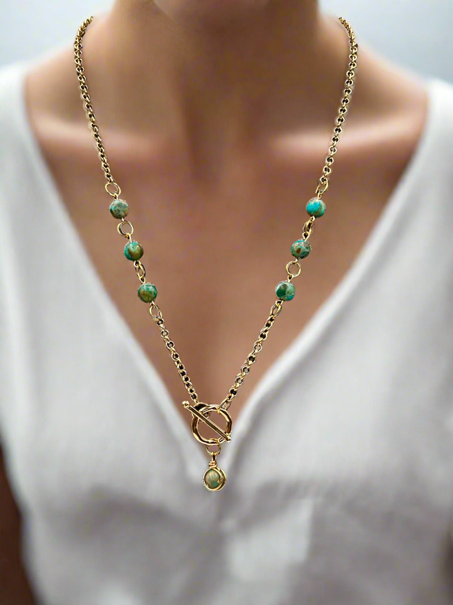 Jasper Cove - Beaded Chain Necklace