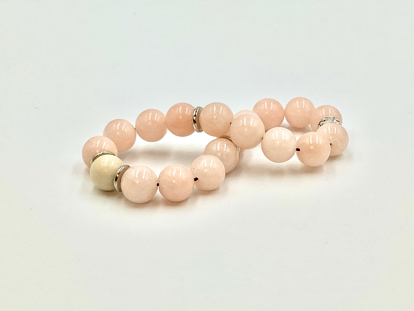 Soft Pink Jade - Single Strand Bracelet