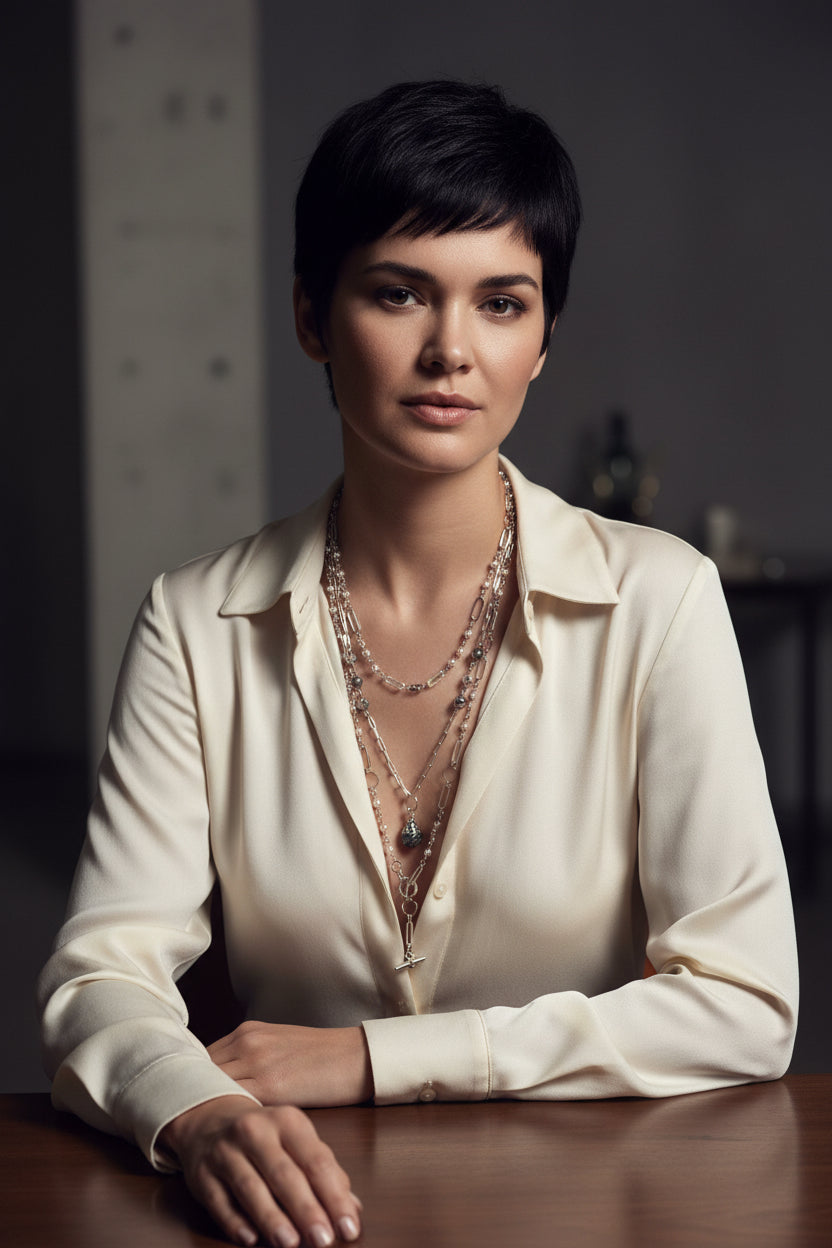Silver Dream - Beaded Chain Necklace
