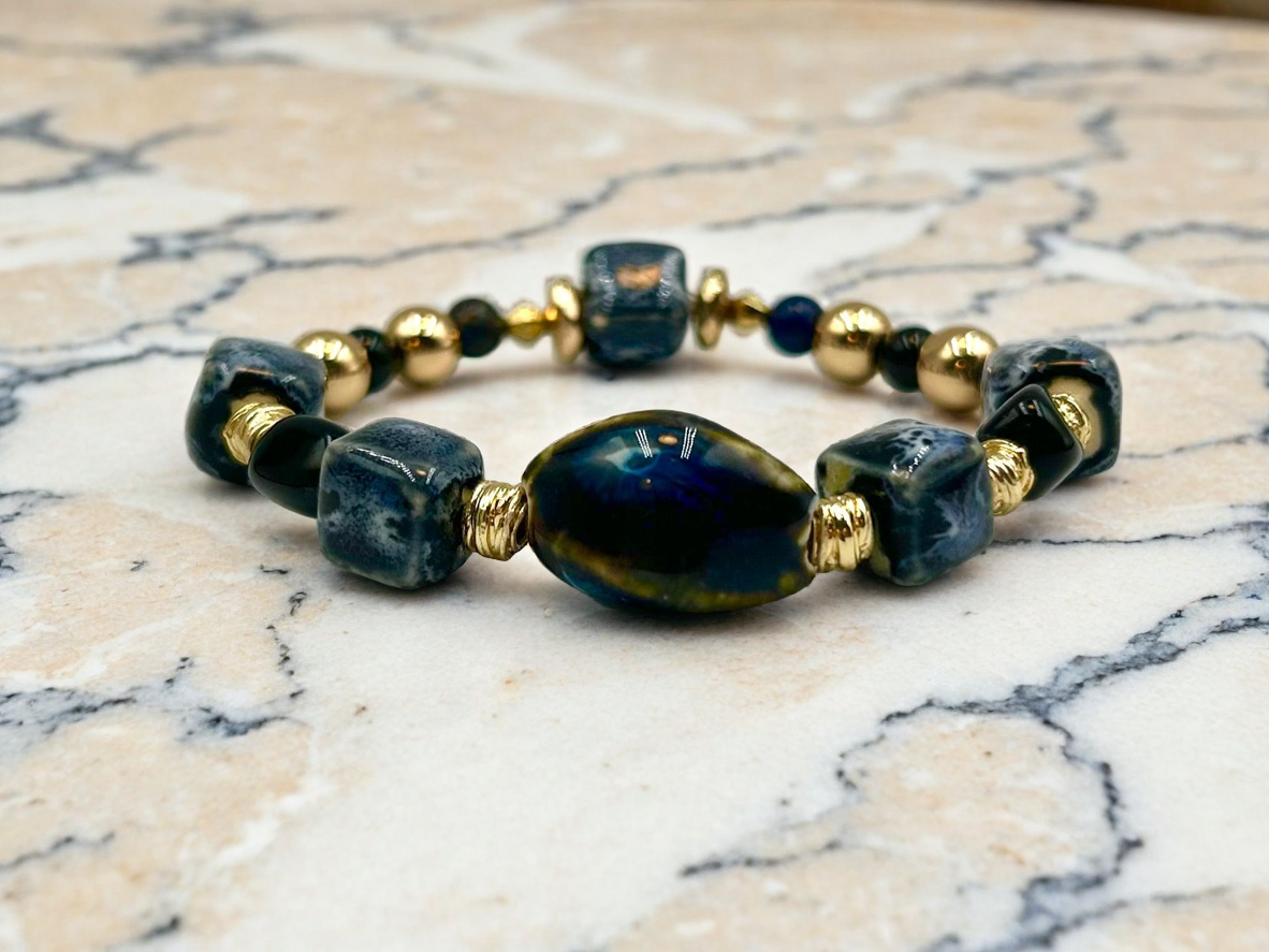 True Blue - Single Strand Bracelet