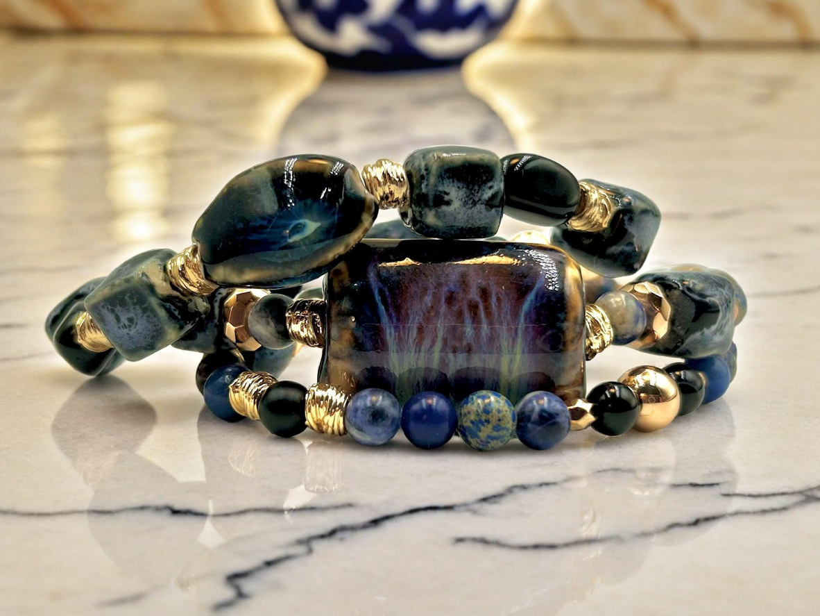 True Blue - Single Strand Bracelet