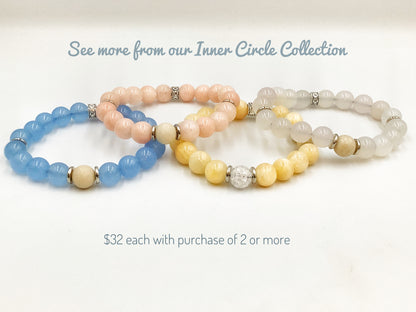 Powder Blue Jade - Single Strand Bracelet