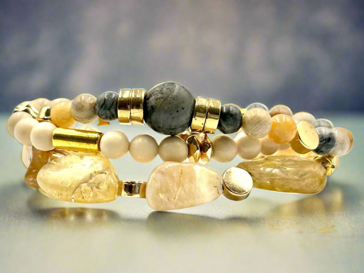 Citrine Glow - 3 Piece Bracelet Set