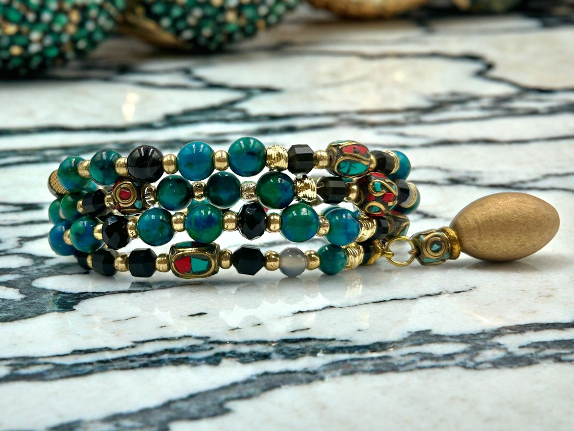 True Blue - Single Strand Bracelet