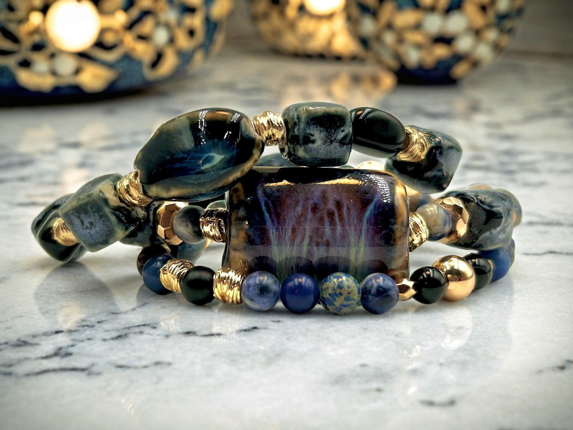 True Blue - Single Strand Bracelet