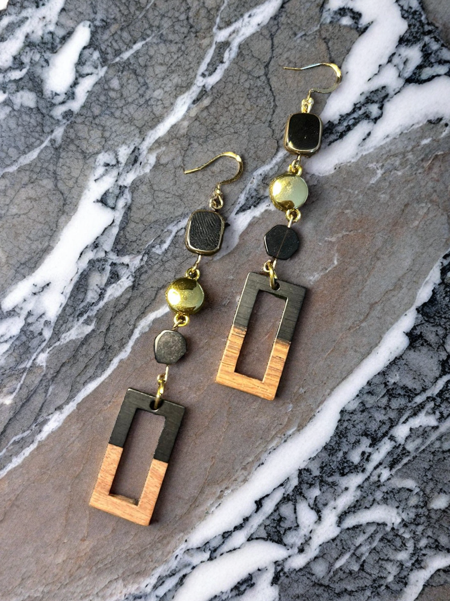 Onyx Echo - Adjustable  Earrings