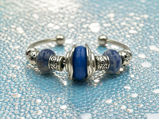 Blue Moon - Single Cuff Bangle