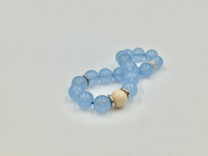 Powder Blue Jade - Single Strand Bracelet