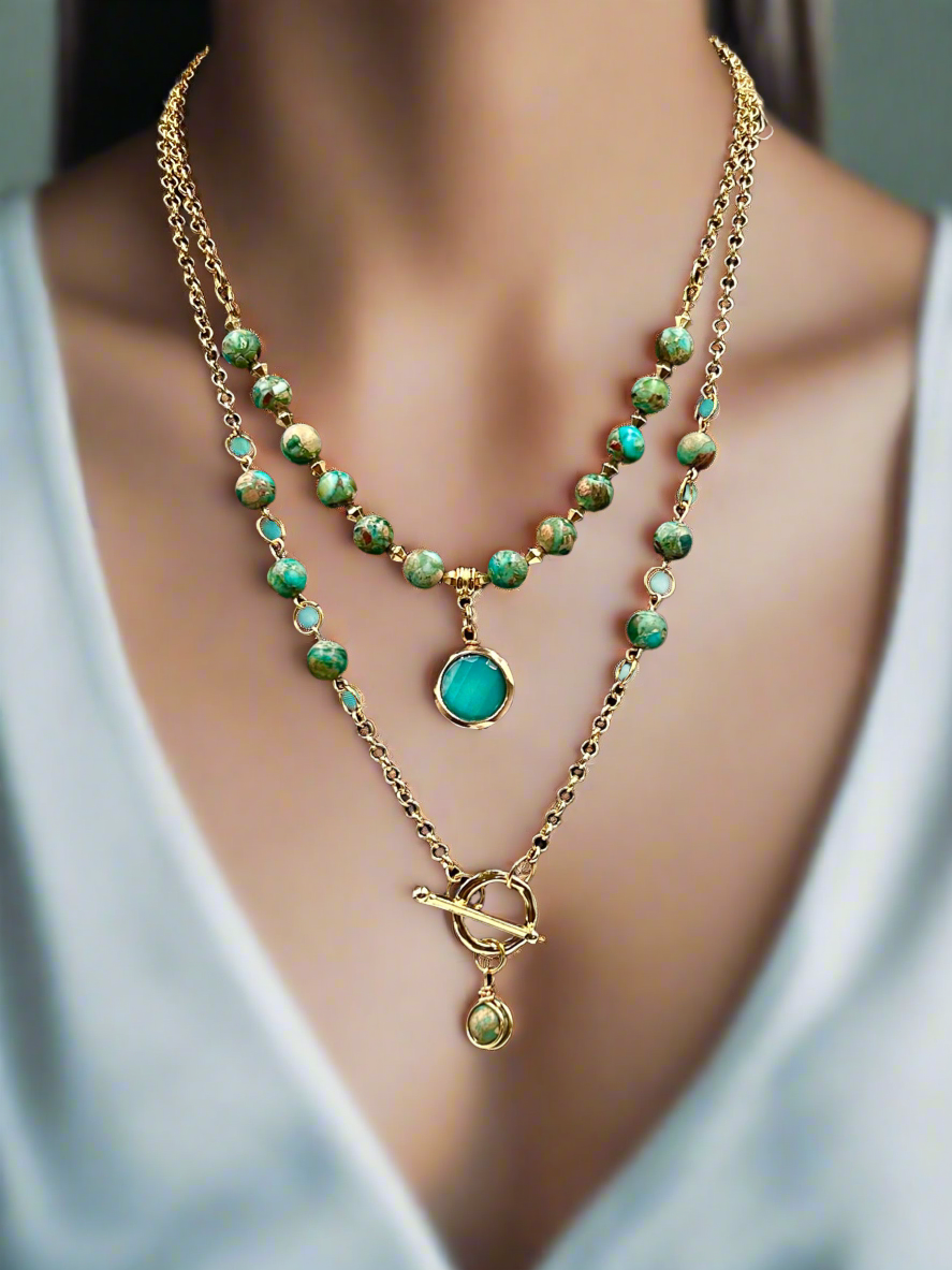 Jasper Cove - Beaded Chain Necklace