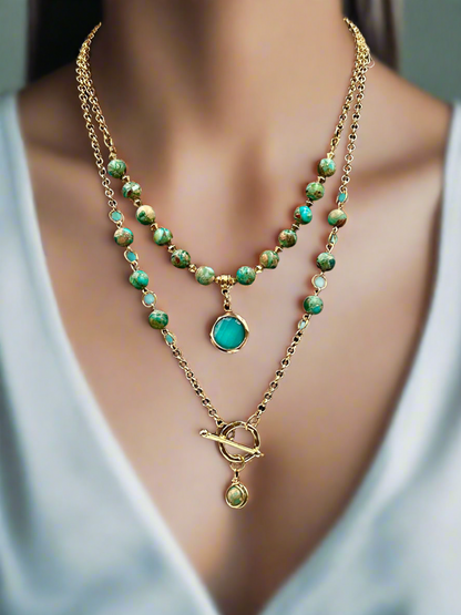 Jasper Cove - Beaded Chain Necklace