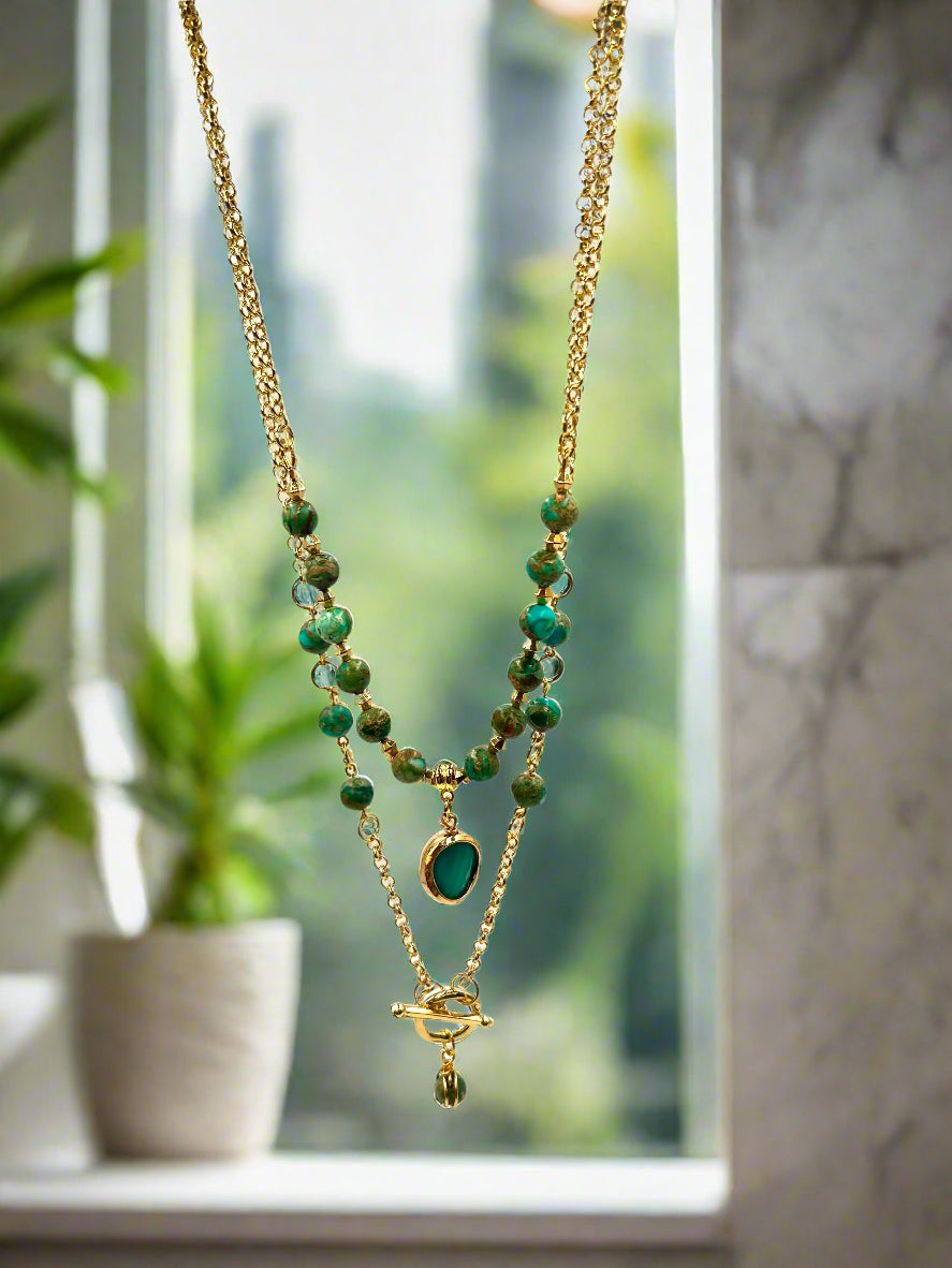 Jasper Cove - Beaded Chain Necklace