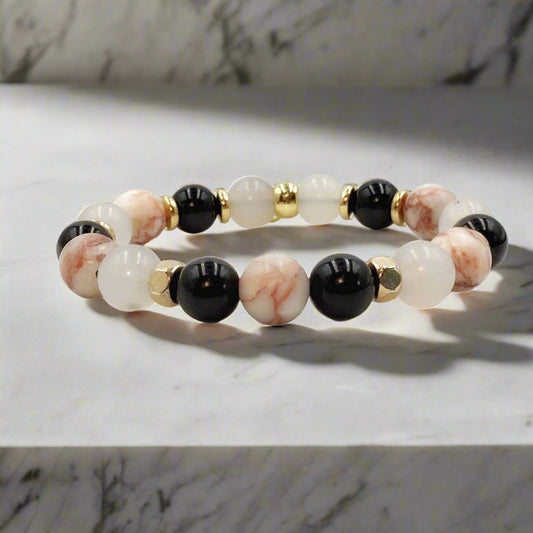 Onyx & Net - Single Strand Bracelet