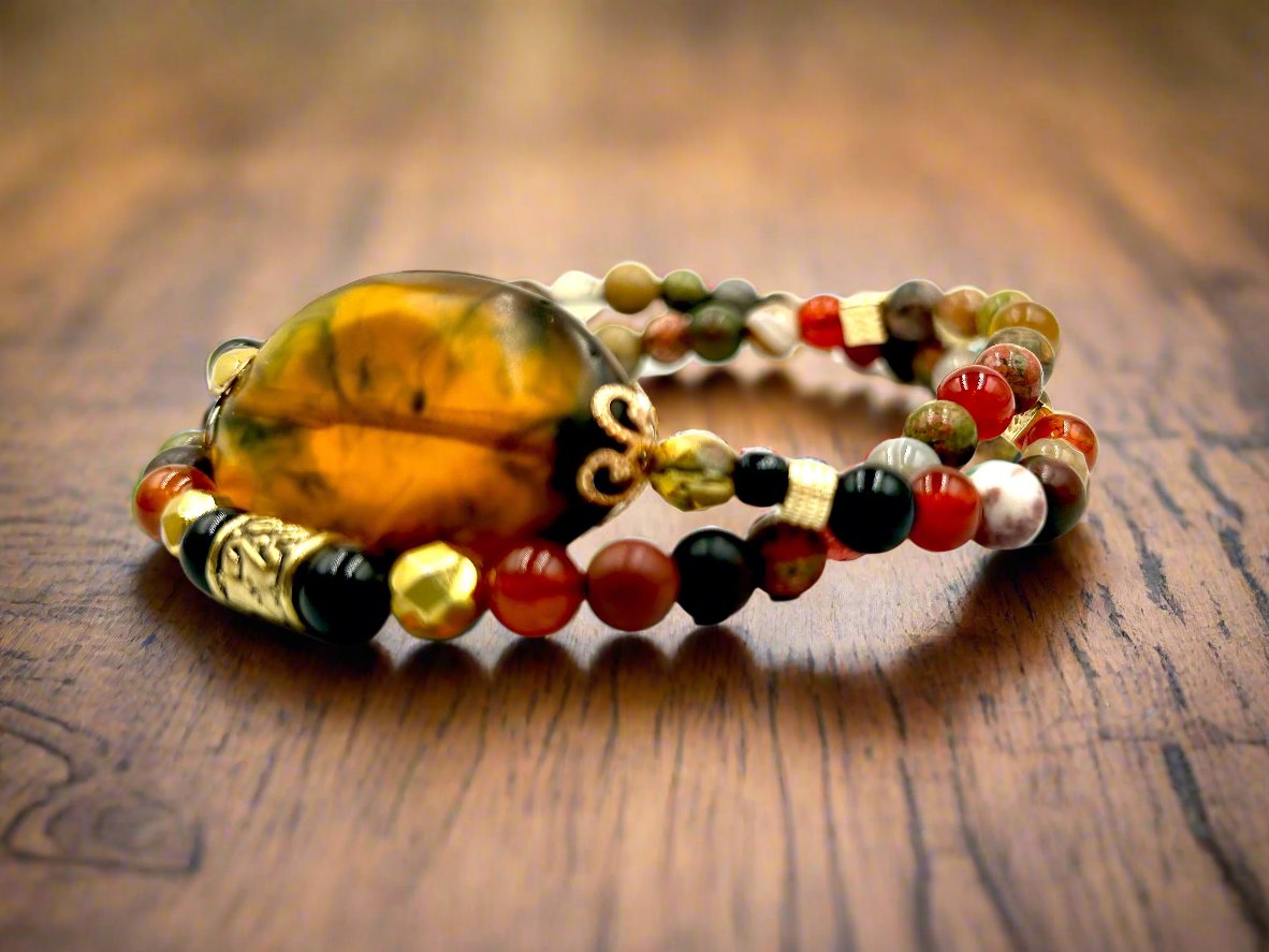 Amber Glow - 2-Way Necklace & Bracelet