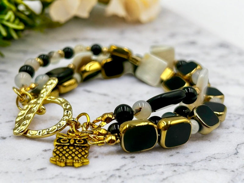 Ebony & Ivory - Multi Strand Bracelet