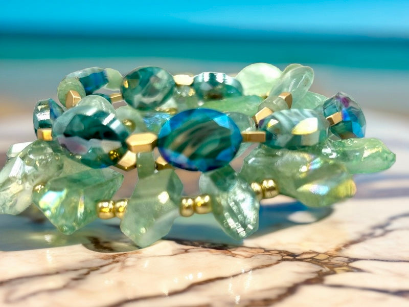 Aqua Embrace - 3 Piece Bracelet Set