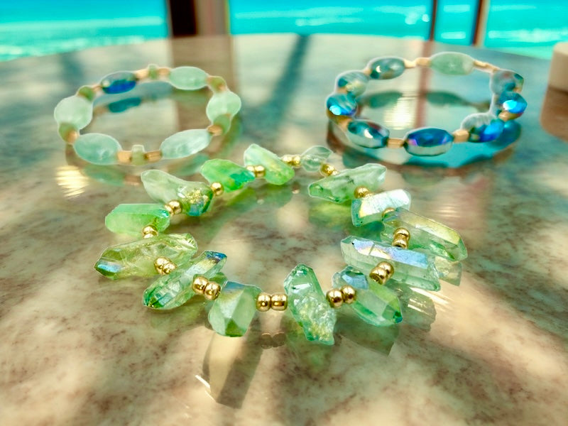 Aqua Embrace - 3 Piece Bracelet Set