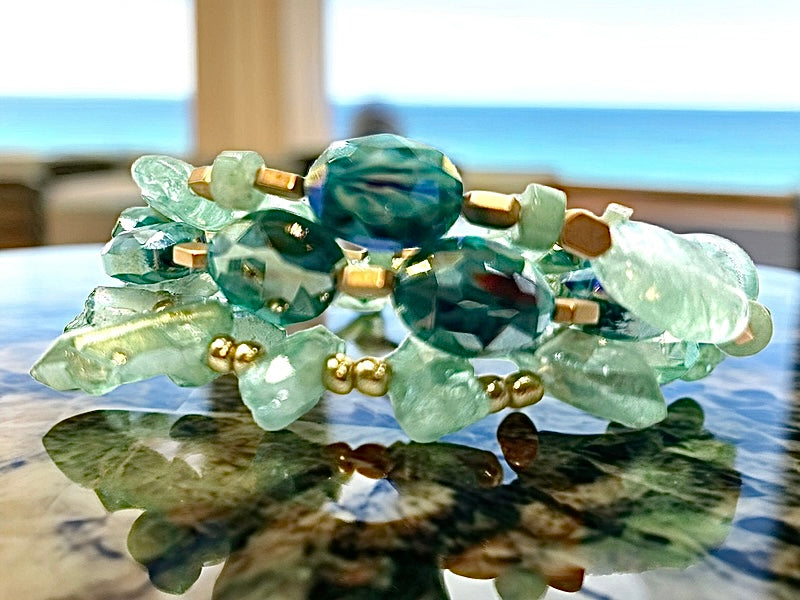 Aqua Embrace - 3 Piece Bracelet Set