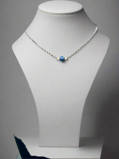 True Blue - Beaded Chain Necklace