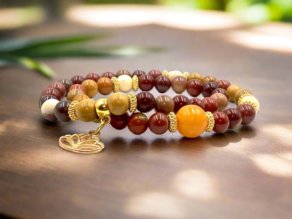 Amber & Mookaite - 2-Way Necklace & Bracelet