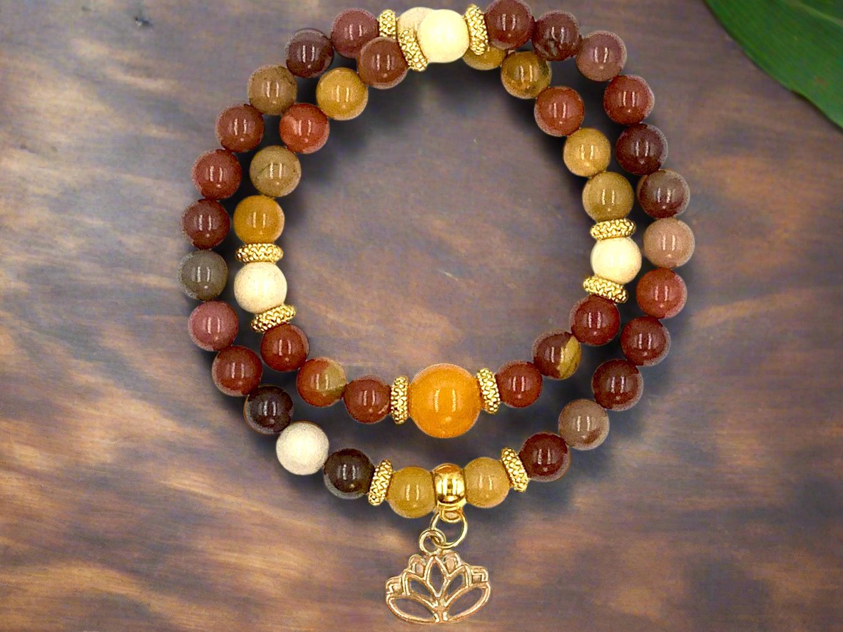 Amber & Mookaite - 2-Way Necklace & Bracelet