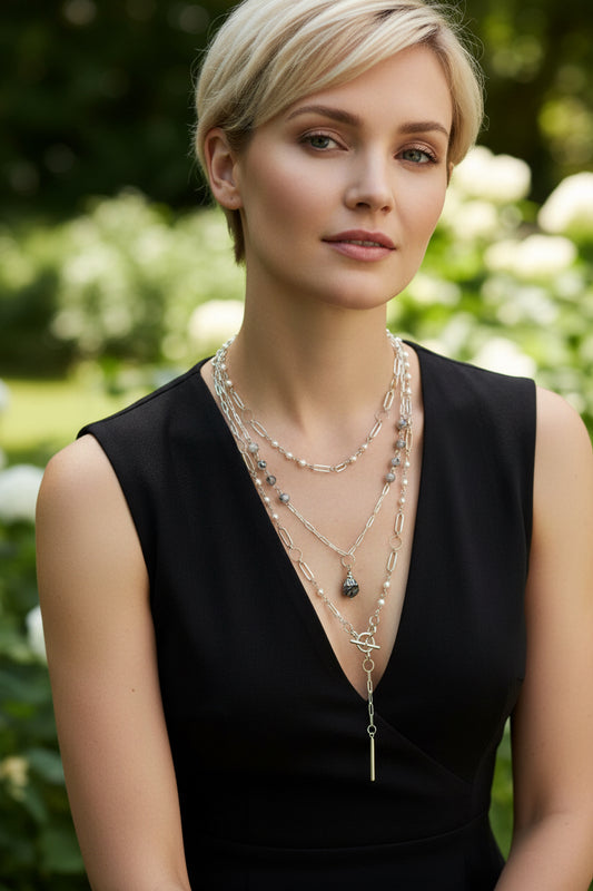 Silver Dream - Beaded Chain Necklace