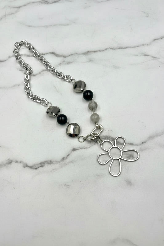 Evening Bloom  - Beaded Chain Necklace