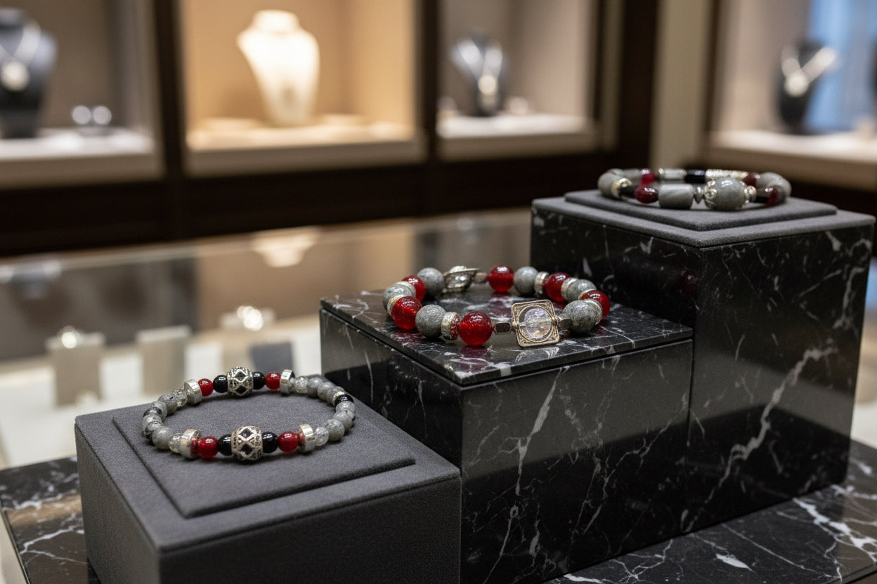 Crimson Horizon - 3 Piece Bracelet Set