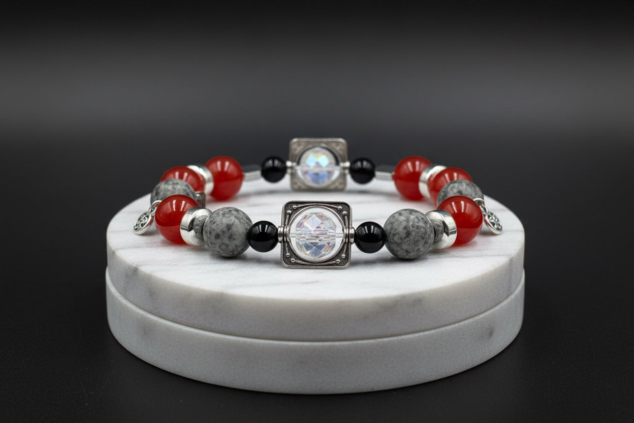 Crimson Horizon - 3 Piece Bracelet Set