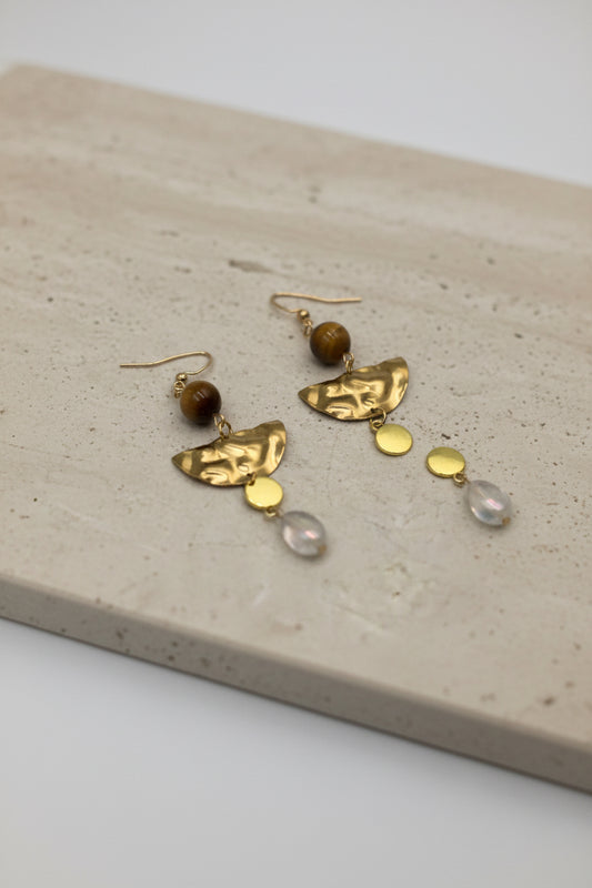 Tigers Eye - Adjustable  Earrings