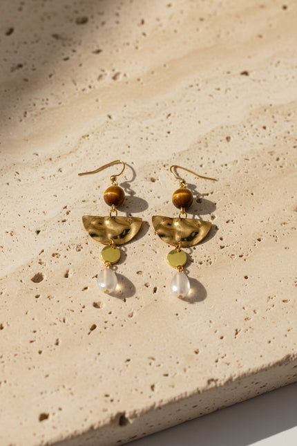 Tigers Eye - Adjustable  Earrings