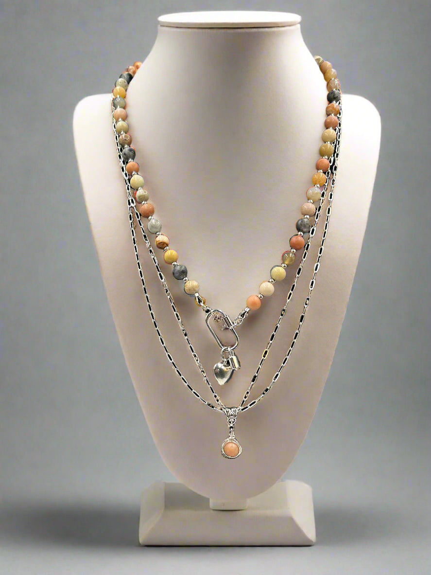 Moonstruck-Beaded Chain Necklace