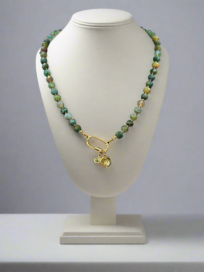 Sage Serenade - Beaded Chain Necklace