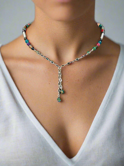 Berry Bliss - Beaded Chain Necklace