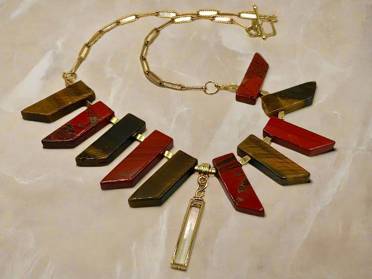 Empress -Beaded Chain Necklace & Earring Set