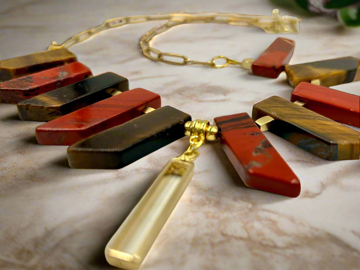 Empress -Beaded Chain Necklace & Earring Set