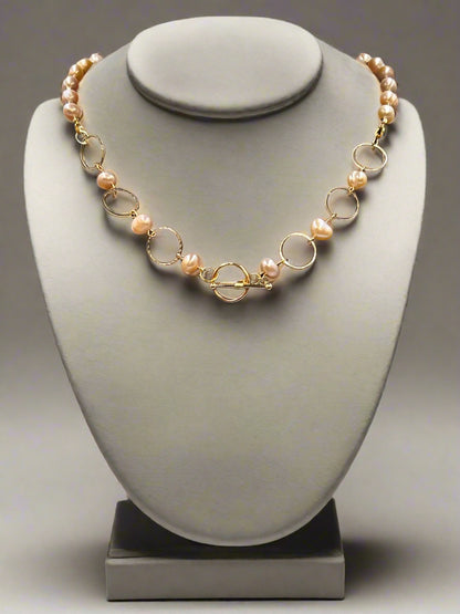 Blush Serenade - Beaded Chain Necklace