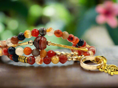 Carnelian Glow - 3-Way Necklace/Bracelet