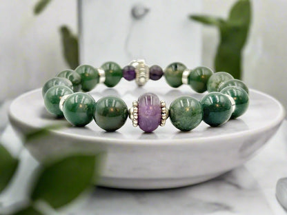 Jasper  & Amethyst - 3 Piece Bracelet Set