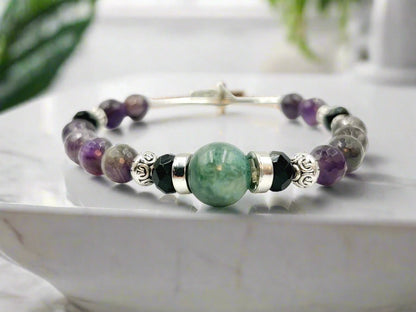 Jasper  & Amethyst - 3 Piece Bracelet Set