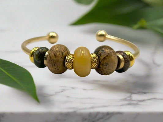 Topaz Embrace - Single Cuff Bangle