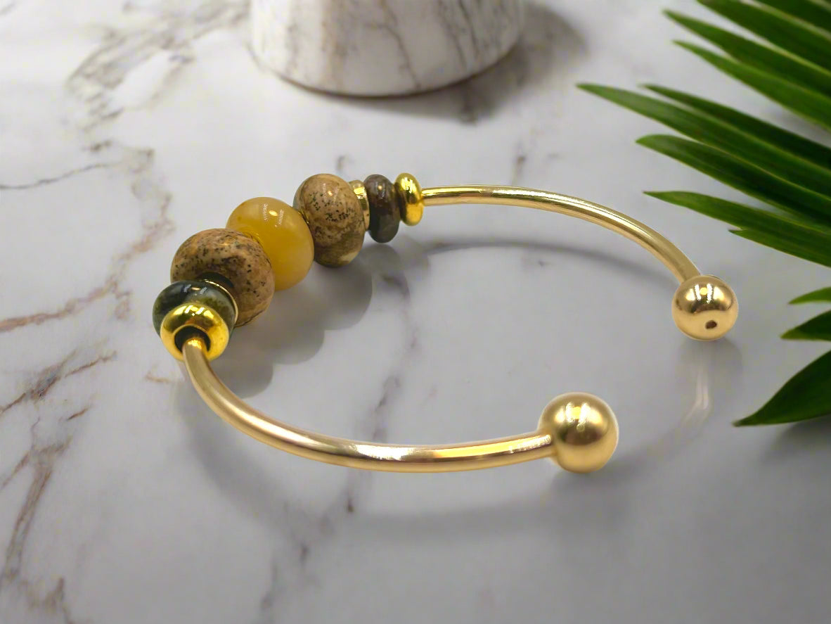 Topaz Embrace - Single Cuff Bangle