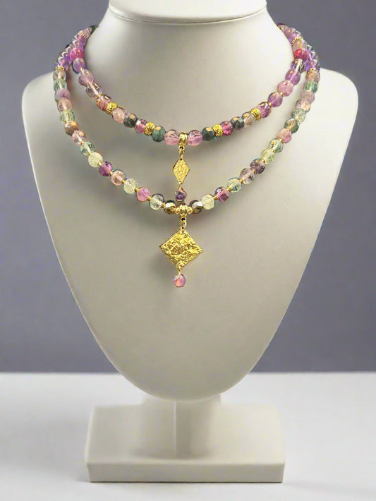 Amethyst Dewdrop - 3-Way Necklace & Bracelet